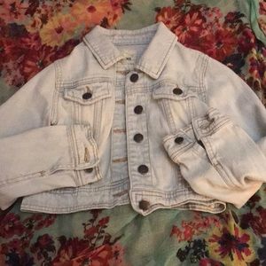 Girls mid length denim jacket